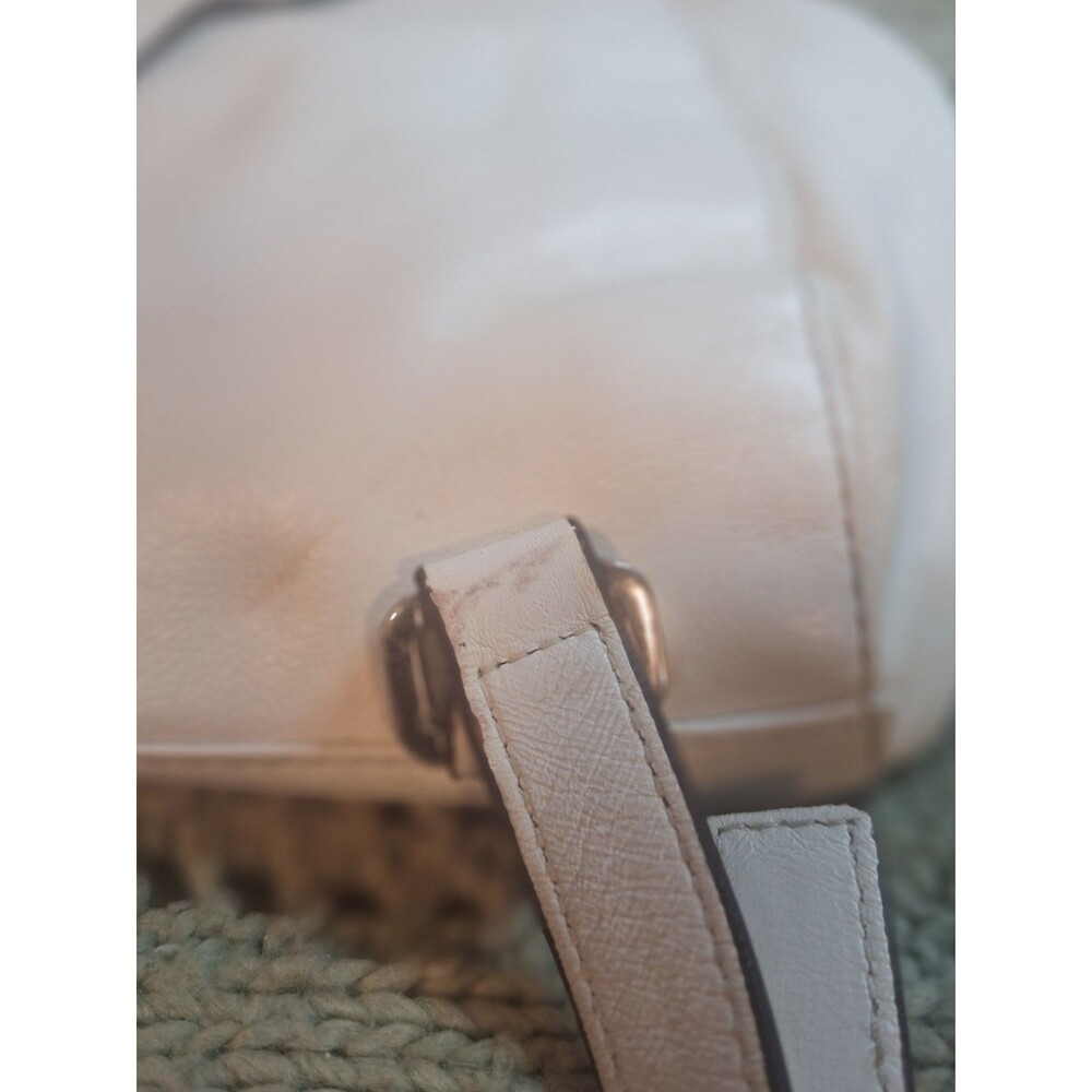 MICHAEL KORS BACKPACK IVORY PEBBLE LEATHER SILVER ZIP READ - Picture 15 of 15